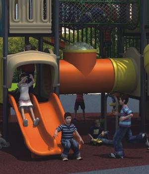 Equipo plástico popular del patio de la guardería de los niños para el parque