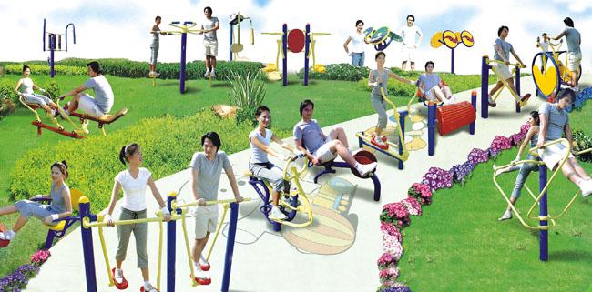 Equipo al aire libre del gimnasio del diseño popular para el usuario del parque de atracciones 1