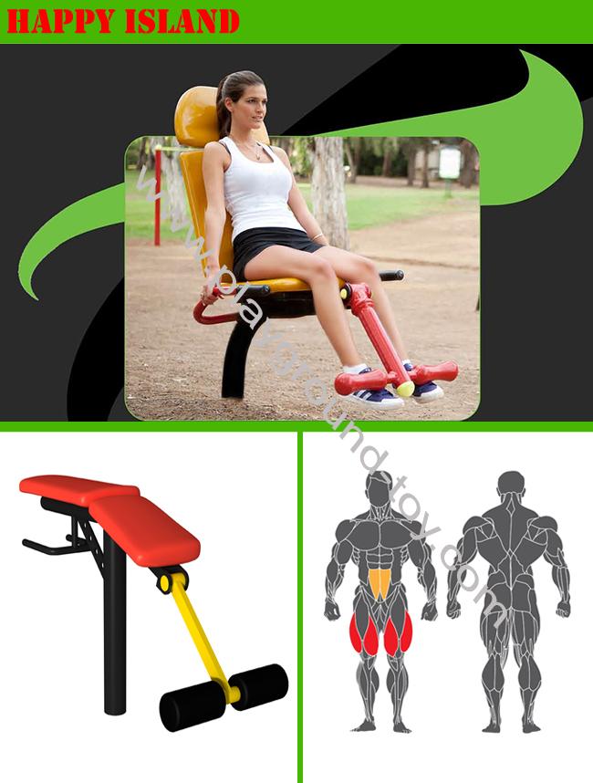 Máquinas al aire libre del ejercicio del cuerpo de la elevación de la pierna, equipo al aire libre del ejercicio