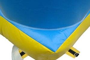 Pared que sube inflable durable del PVC, piscina inflable con el amarillo de la diapositiva alto