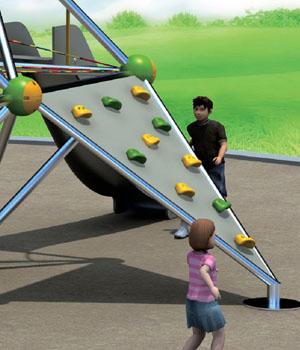 Niños al aire libre que suben el equipo para los niños, marcos que suben del jardín de los niños para el parque de atracciones