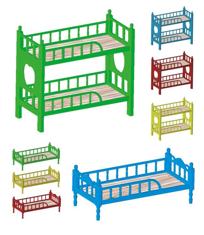 Muebles plásticos de la sala de clase del cuarto de niños de la litera de los muebles preescolares con diverso color y estándar europeo