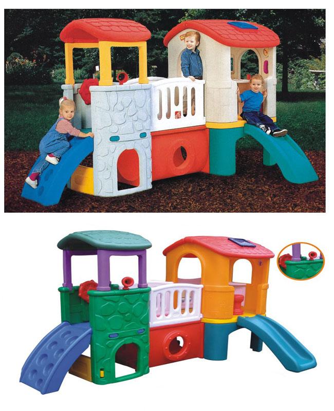 El patio seguro de los niños embroma los juguetes, muñecas de los niños del patio para los sistemas al aire libre del equipo