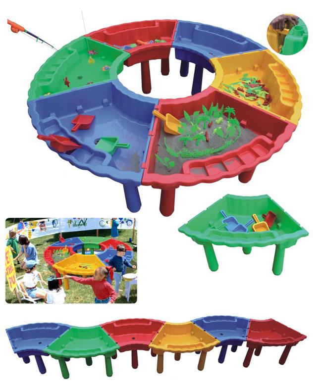 El patio al aire libre de los juguetes de los niños embroma los juguetes para los juguetes plásticos de la capa freática de la arena de los muebles de escuela