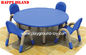 El plástico redondo colorido de la guardería embroma los muebles de la tabla para la sala de clase de la guardería con la raíz de goma para aprender proveedor 