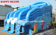 El Mejor Tobogán acuático inflable de los niños azules con el paño de Oxford y el PVC que cubren RQL-00204 para la venta