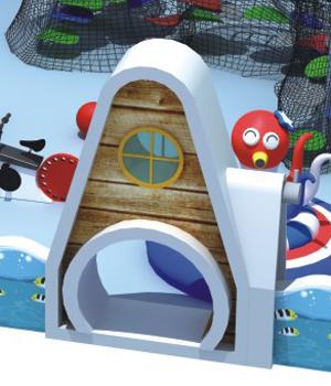 Patio interior para los niños, serie del barco pirata del equipo del patio de los niños